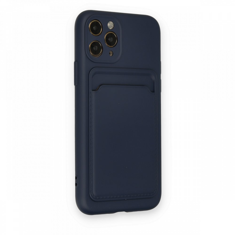  iPhone 11 Pro Kılıf Kelvin Kartvizitli Silikon - Lacivert