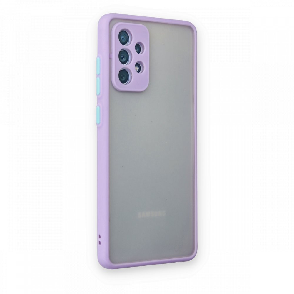  Samsung Galaxy A72 Kılıf Montreal Silikon Kapak - Mor