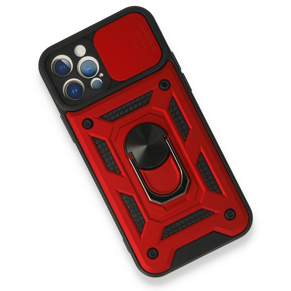 iPhone 12 Pro Kılıf Pars Lens Yüzüklü Silikon - Kırmızı iPhone 12 Pro Kılıf Pars Lens Yüzüklü Silikon - Kırmızı
