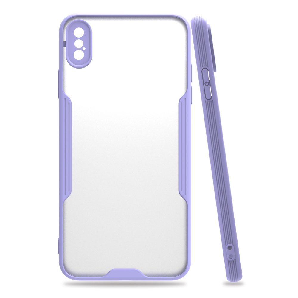  iPhone XS Max Kılıf Platin Silikon - Lila