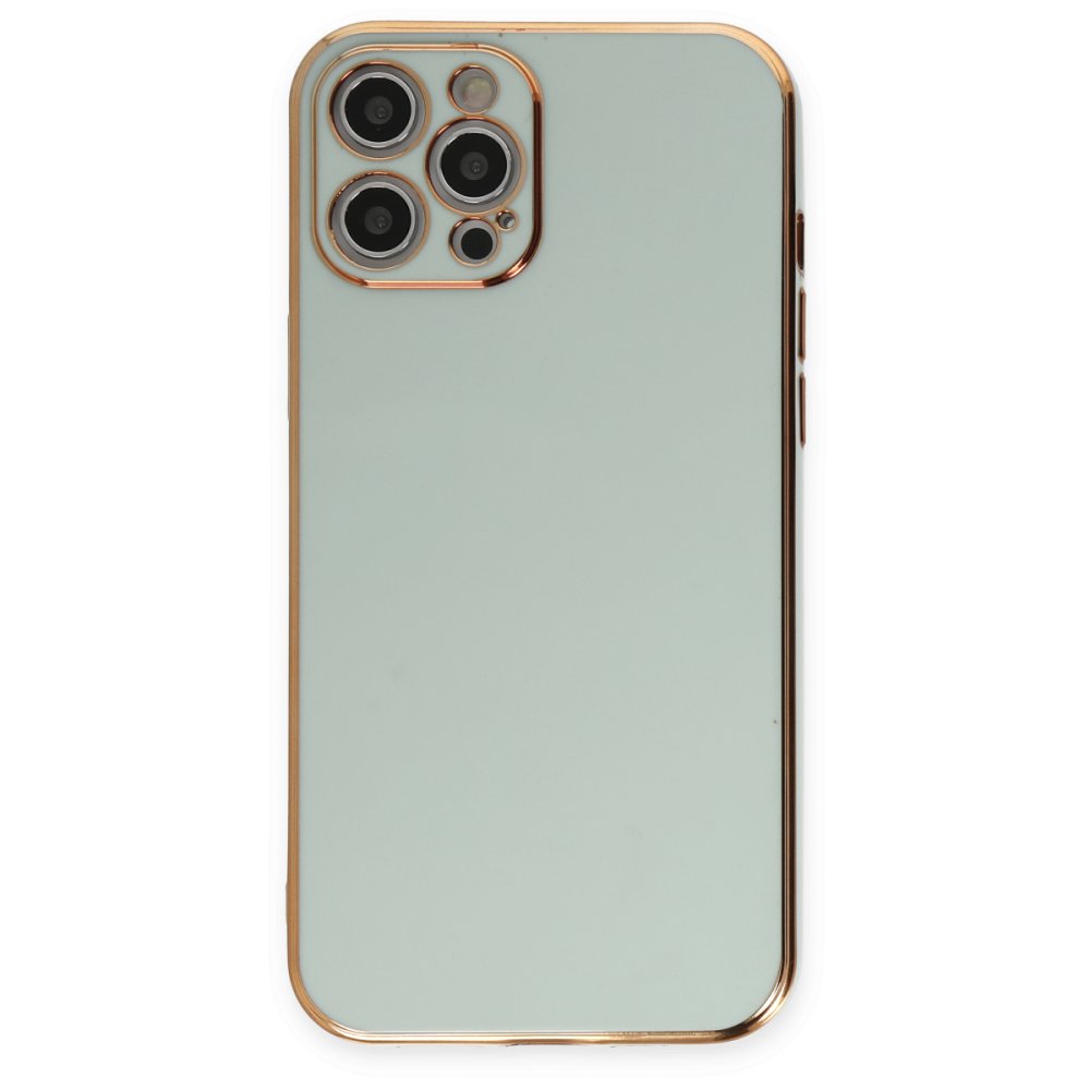  iPhone 12 Pro Max Kılıf Volet Silikon - Açık Yeşil