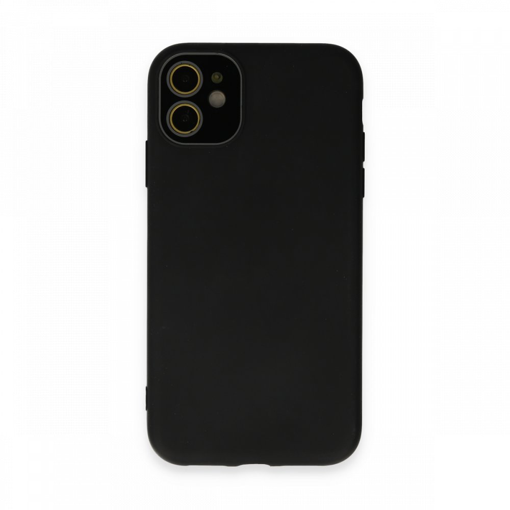  iPhone 12 Kılıf Lansman Glass Kapak - Siyah