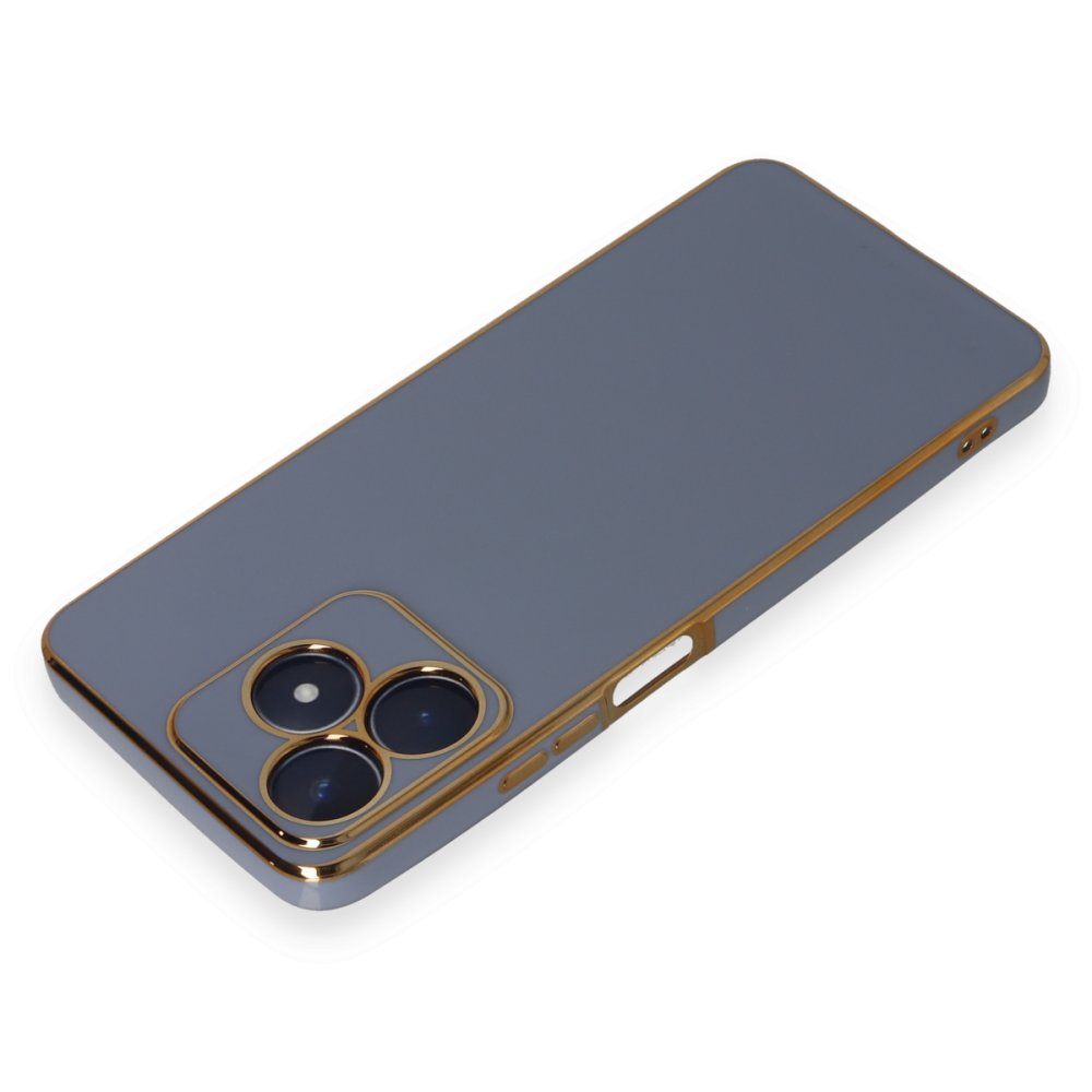 Realme C53 Kılıf Volet Silikon - Mavi Realme C53 Kılıf Volet Silikon - Mavi
