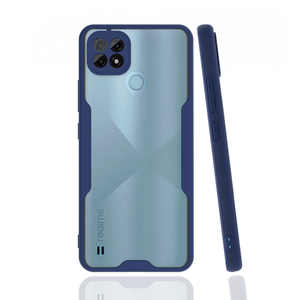  Realme C21 Kılıf Platin Silikon - Lacivert