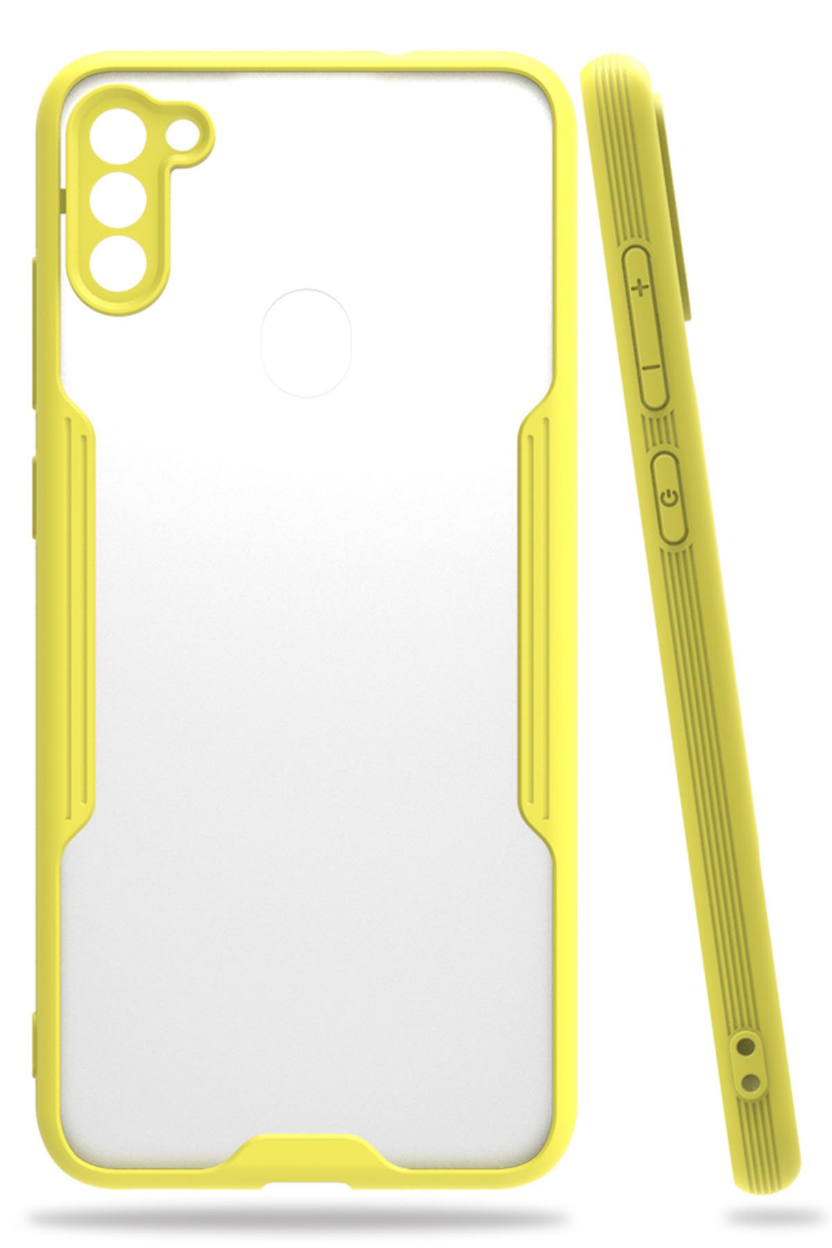  Samsung Galaxy M11 Kılıf Platin Silikon - Sarı