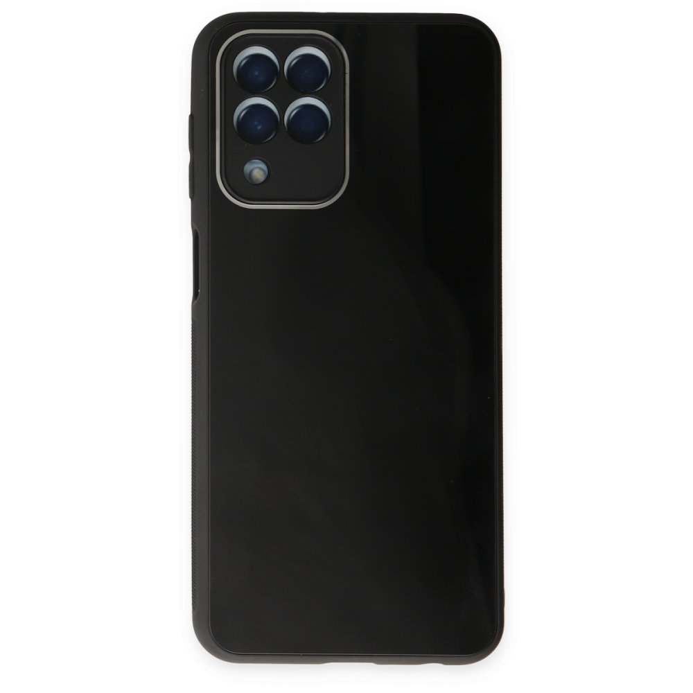  Samsung Galaxy M33 Kılıf Glass Kapak - Siyah