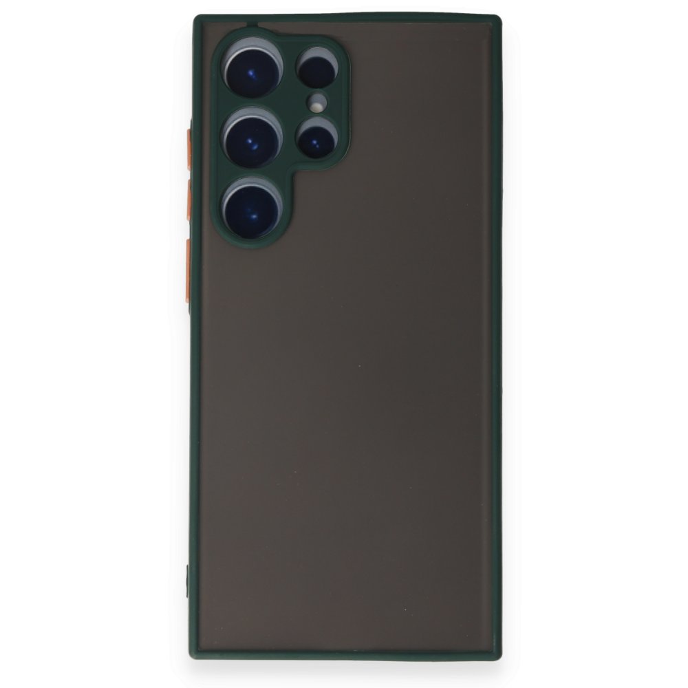  Samsung Galaxy S22 Ultra Kılıf Montreal Silikon Kapak - Yeşil