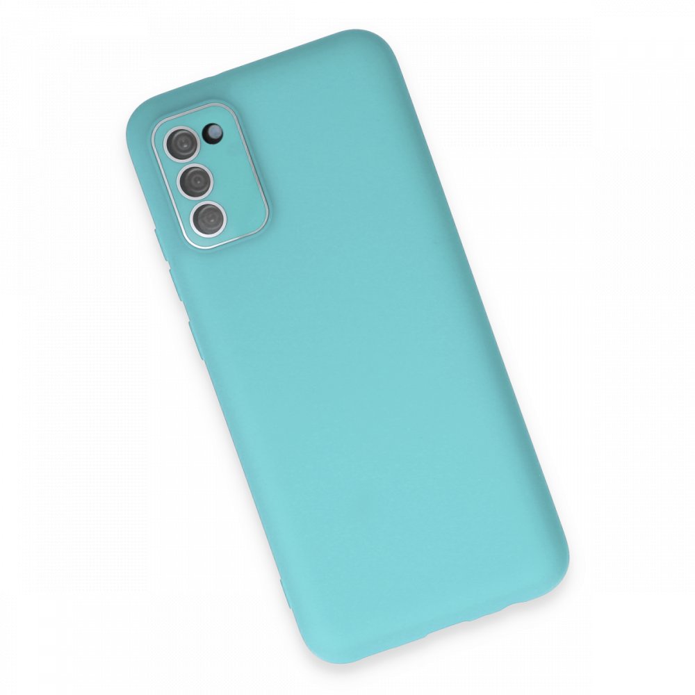  Samsung Galaxy A02S Kılıf Lansman Glass Kapak - Turkuaz