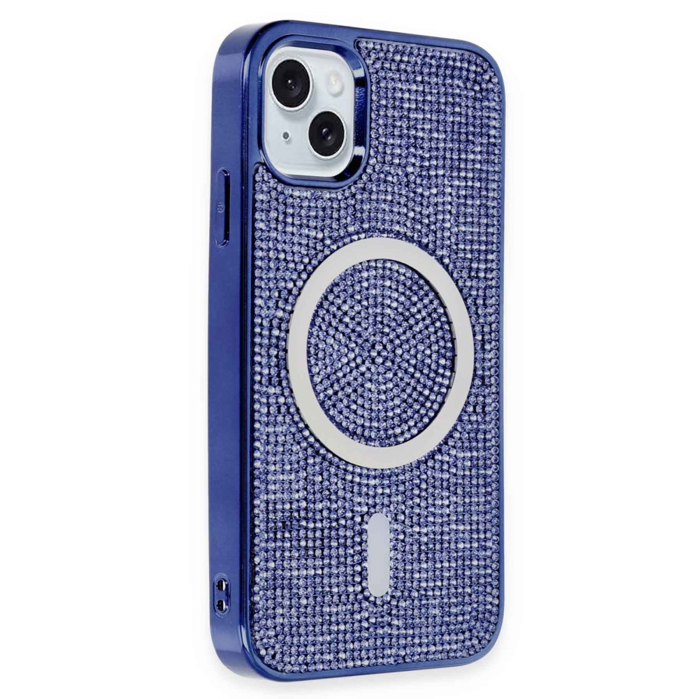  iPhone 13 Kılıf Diamond Magsafe Kapak - Lacivert