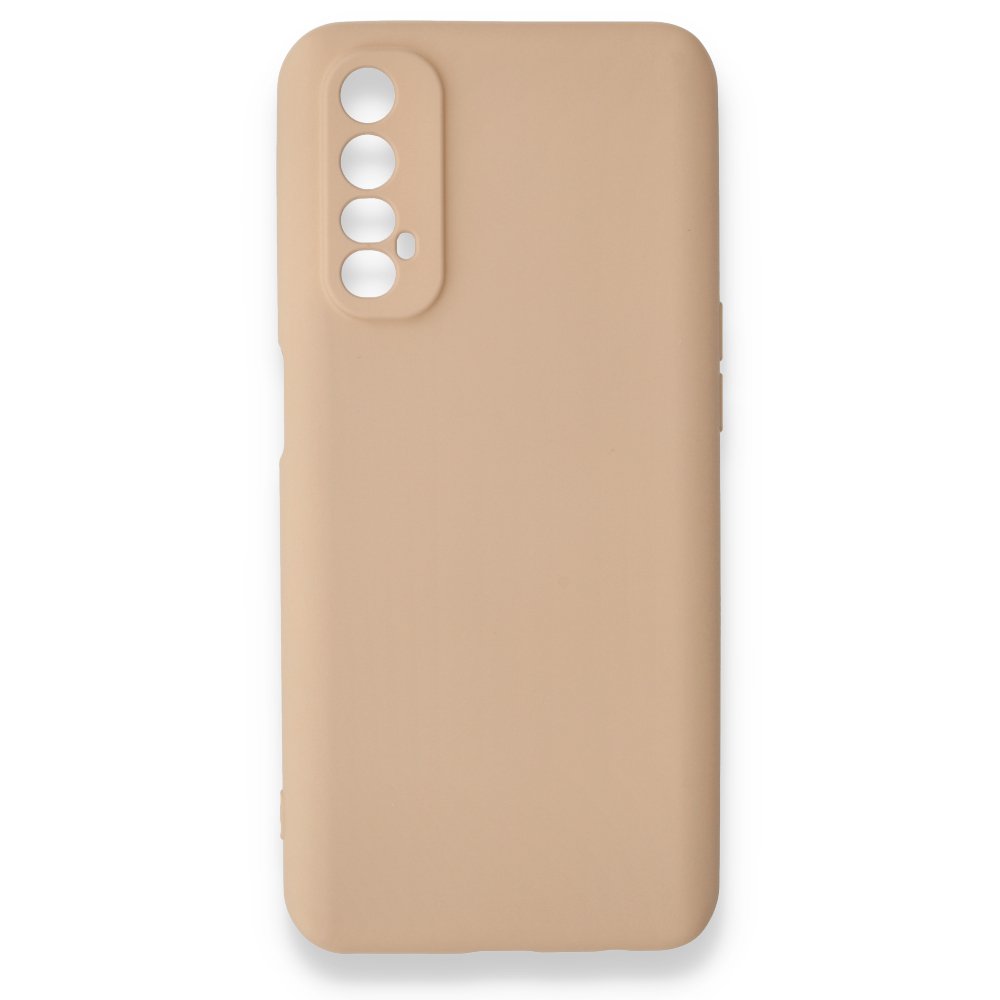 Realme 7 Kılıf Nano içi Kadife Silikon - Pudra Realme 7 Kılıf Nano içi Kadife Silikon - Pudra