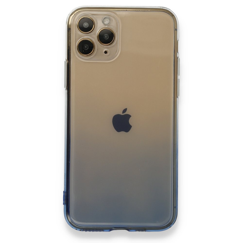  iPhone 11 Pro Kılıf Lüx Çift Renkli Silikon - Mor