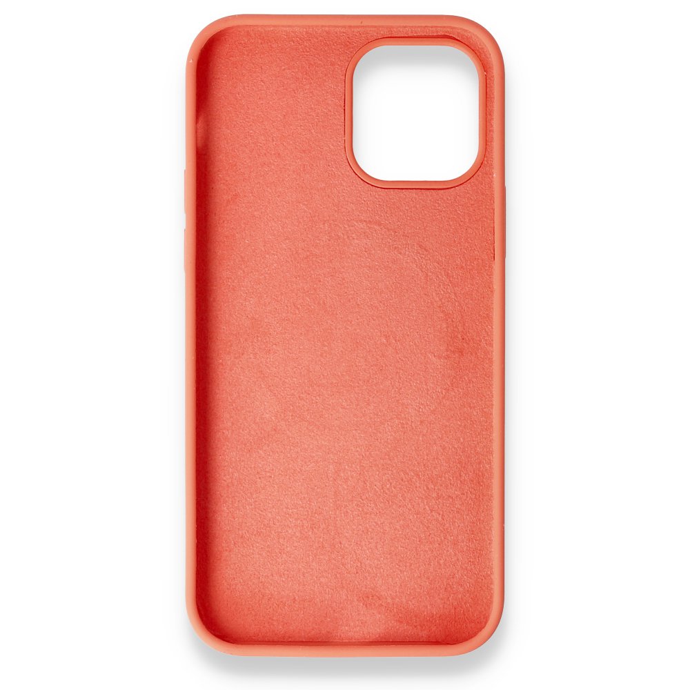  iPhone 12 Kılıf Magneticsafe Lansman Silikon Kapak - Turuncu