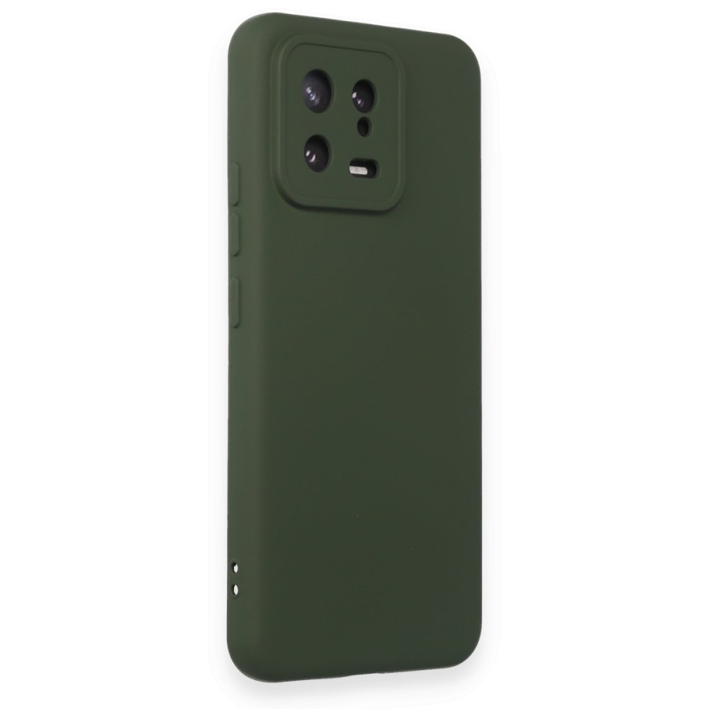 Xiaomi Mi 13 Kılıf Nano içi Kadife Silikon - Koyu Yeşil Xiaomi Mi 13 Kılıf Nano içi Kadife Silikon - Koyu Yeşil