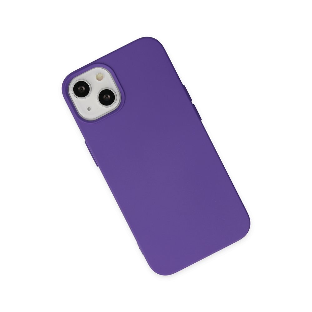 iPhone 14 Plus Kılıf Nano içi Kadife Silikon - Mor iPhone 14 Plus Kılıf Nano içi Kadife Silikon - Mor
