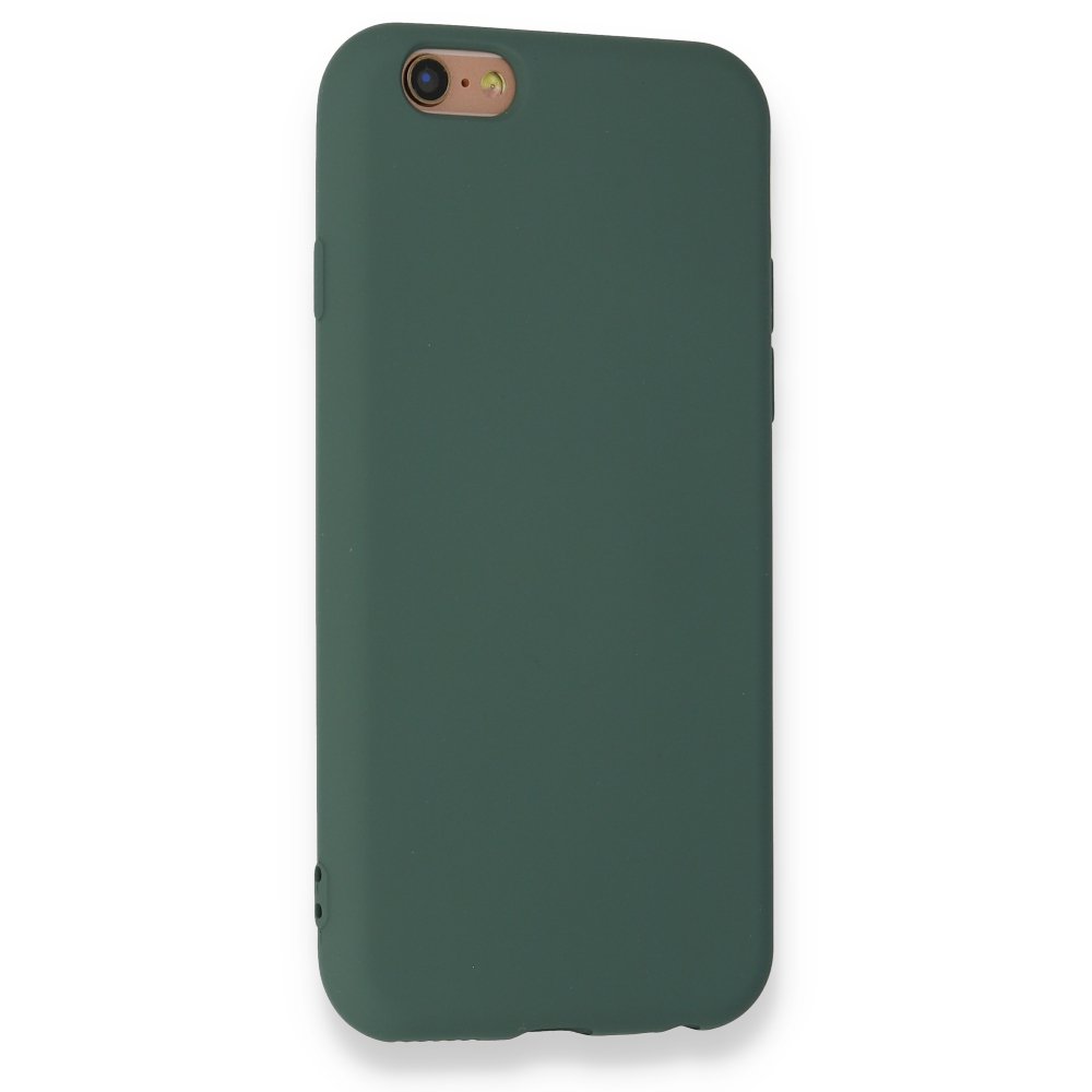 iPhone 6 Kılıf Nano içi Kadife Silikon - Koyu Yeşil  iPhone 6 Kılıf Nano içi Kadife Silikon - Koyu Yeşil