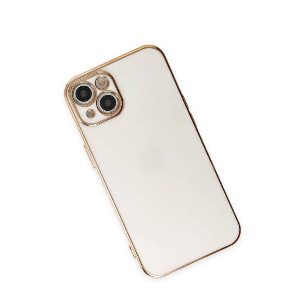  iPhone 15 Kılıf Volet Silikon - Beyaz