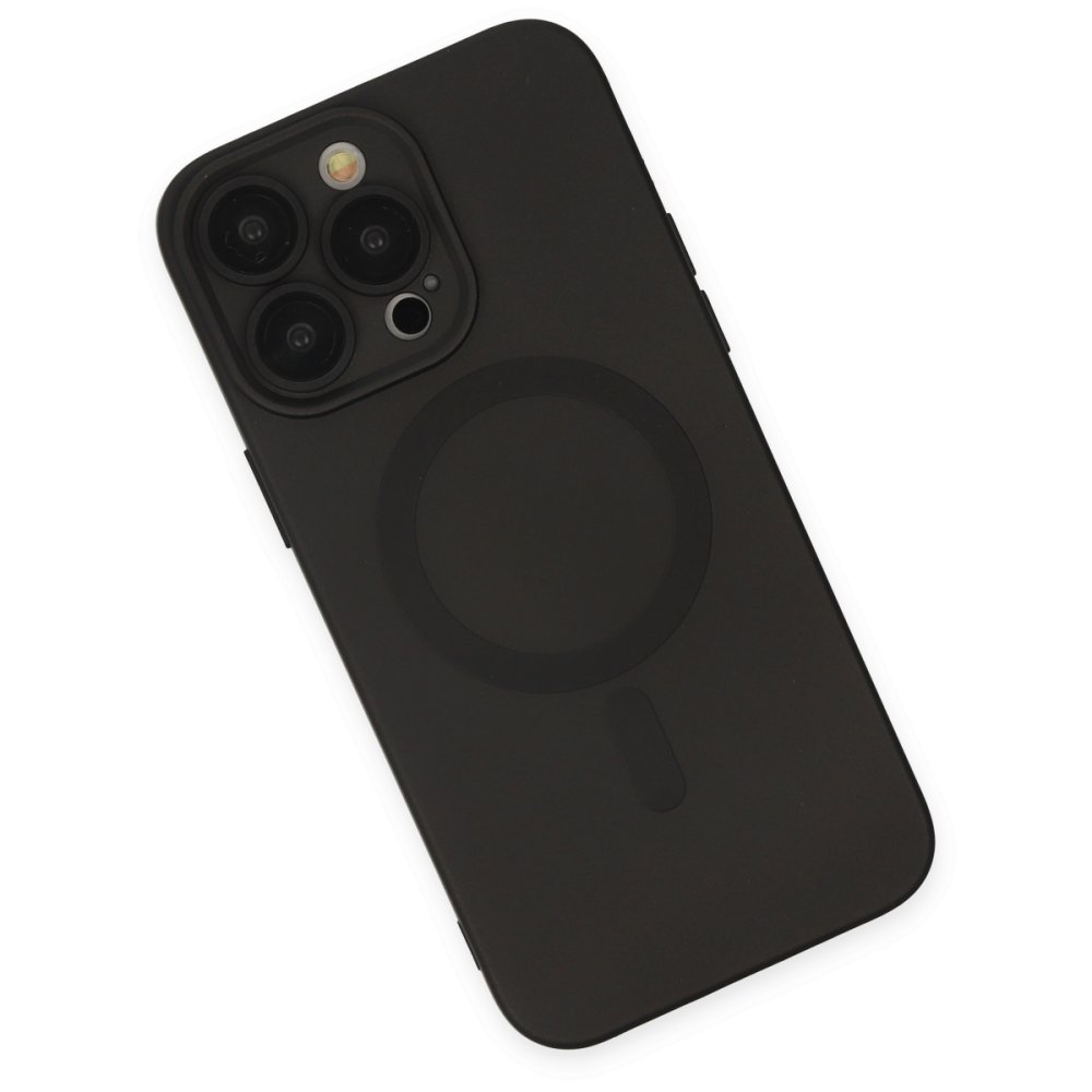  iPhone 13 Pro Kılıf Moshi Lens Magneticsafe Silikon - Siyah