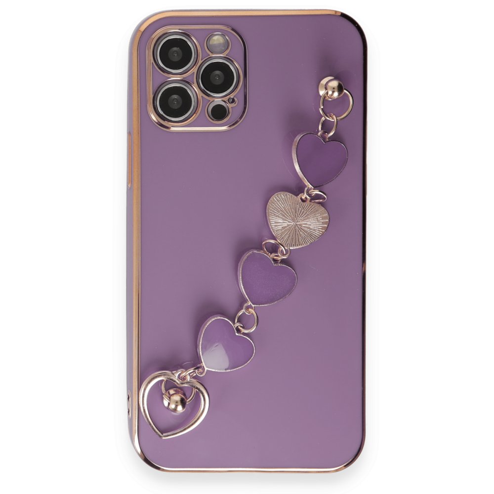  iPhone 12 Pro Kılıf Esila Silikon - Mor