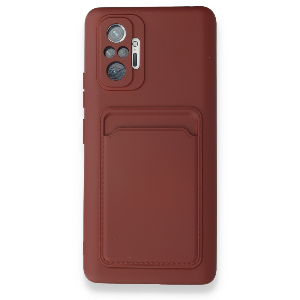 Redmi Note 10 Pro Kılıf Kelvin Kartvizitli Silikon - Bordo