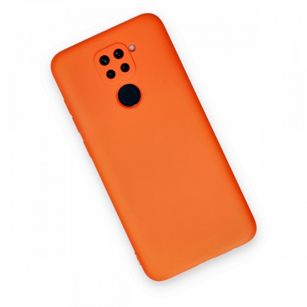 Redmi Note 9 Kılıf Nano içi Kadife Silikon - Turuncu