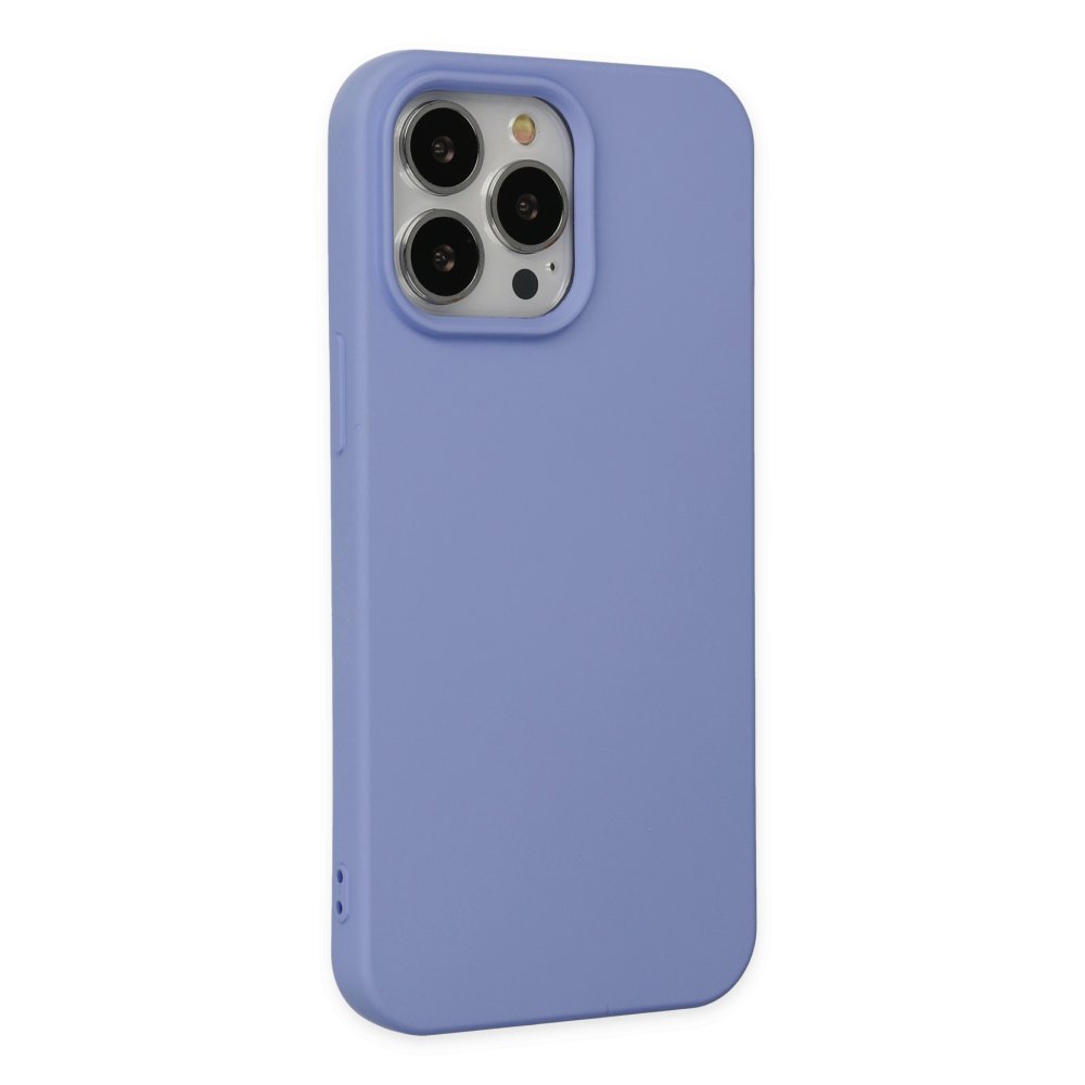  iPhone 14 Pro Max Kılıf Nano içi Kadife Silikon - Lila