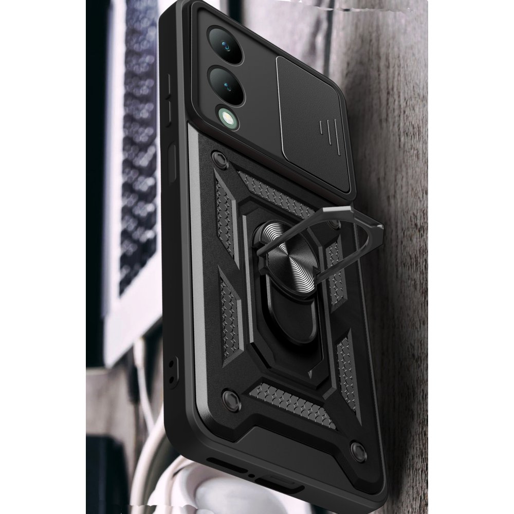 Vivo Y17S Kılıf Pars Lens Yüzüklü Silikon - Yeşil Vivo Y17S Kılıf Pars Lens Yüzüklü Silikon - Yeşil