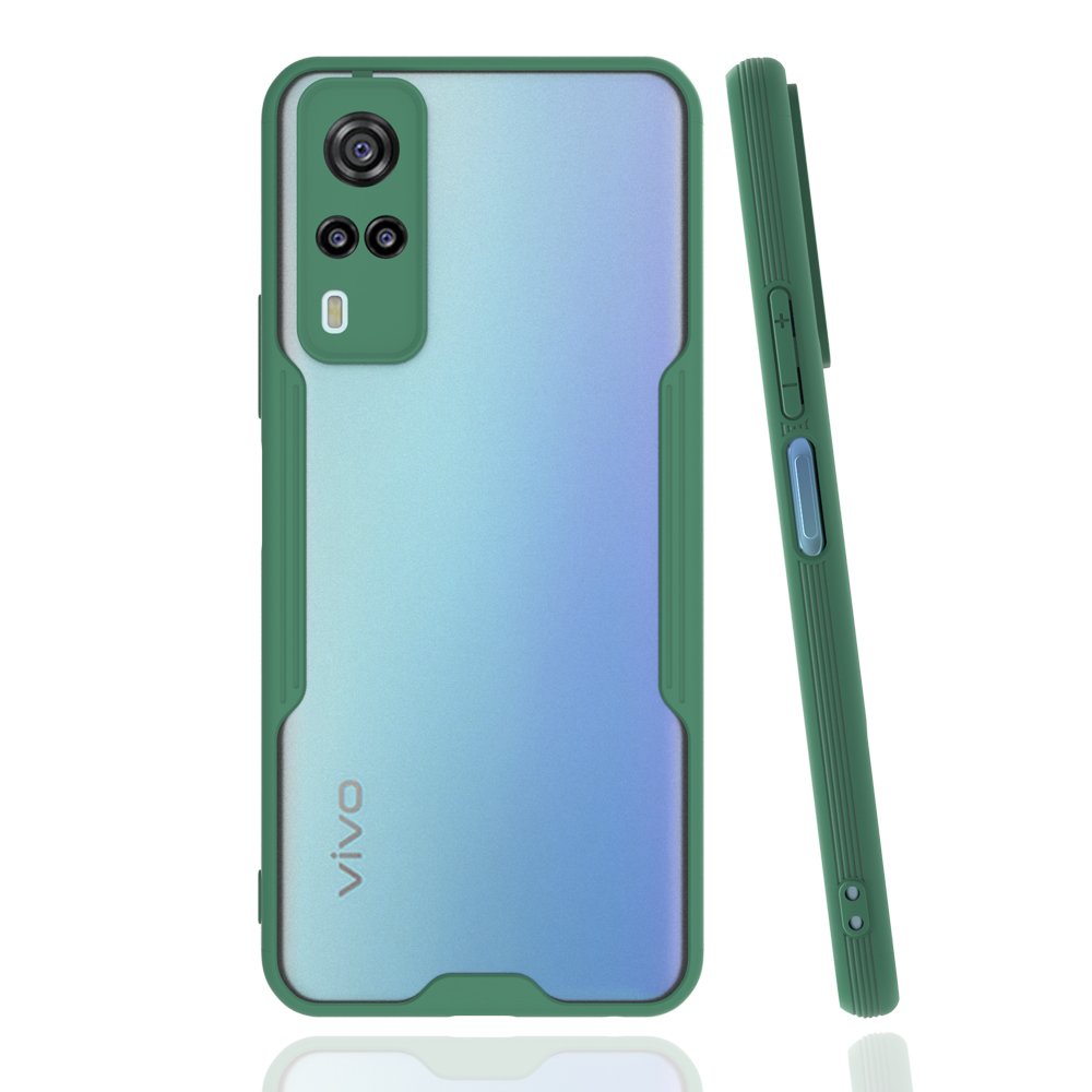  Vivo Y51 Kılıf Platin Silikon - Yeşil