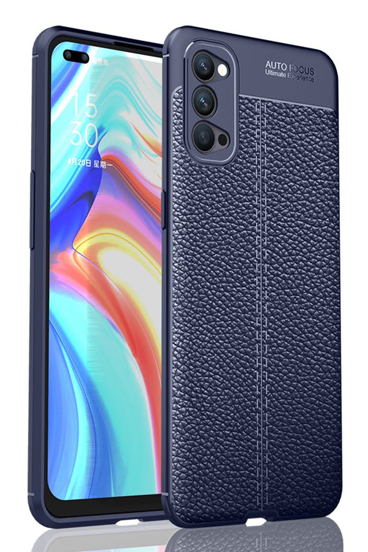  Oppo Reno 4 Kılıf Auto Focus Kapak - Lacivert