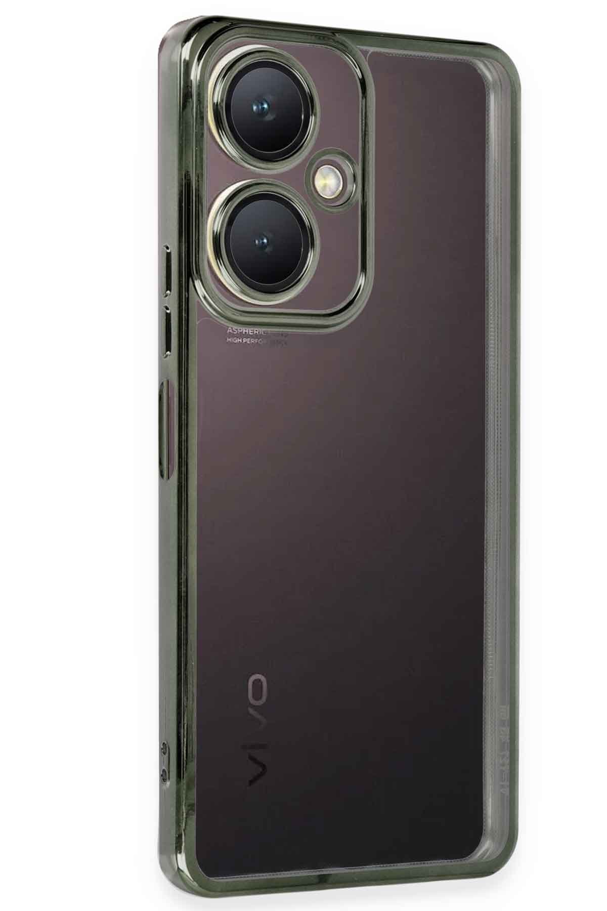  Vivo Y27 Kılıf Razer Lensli Silikon - Yeşil