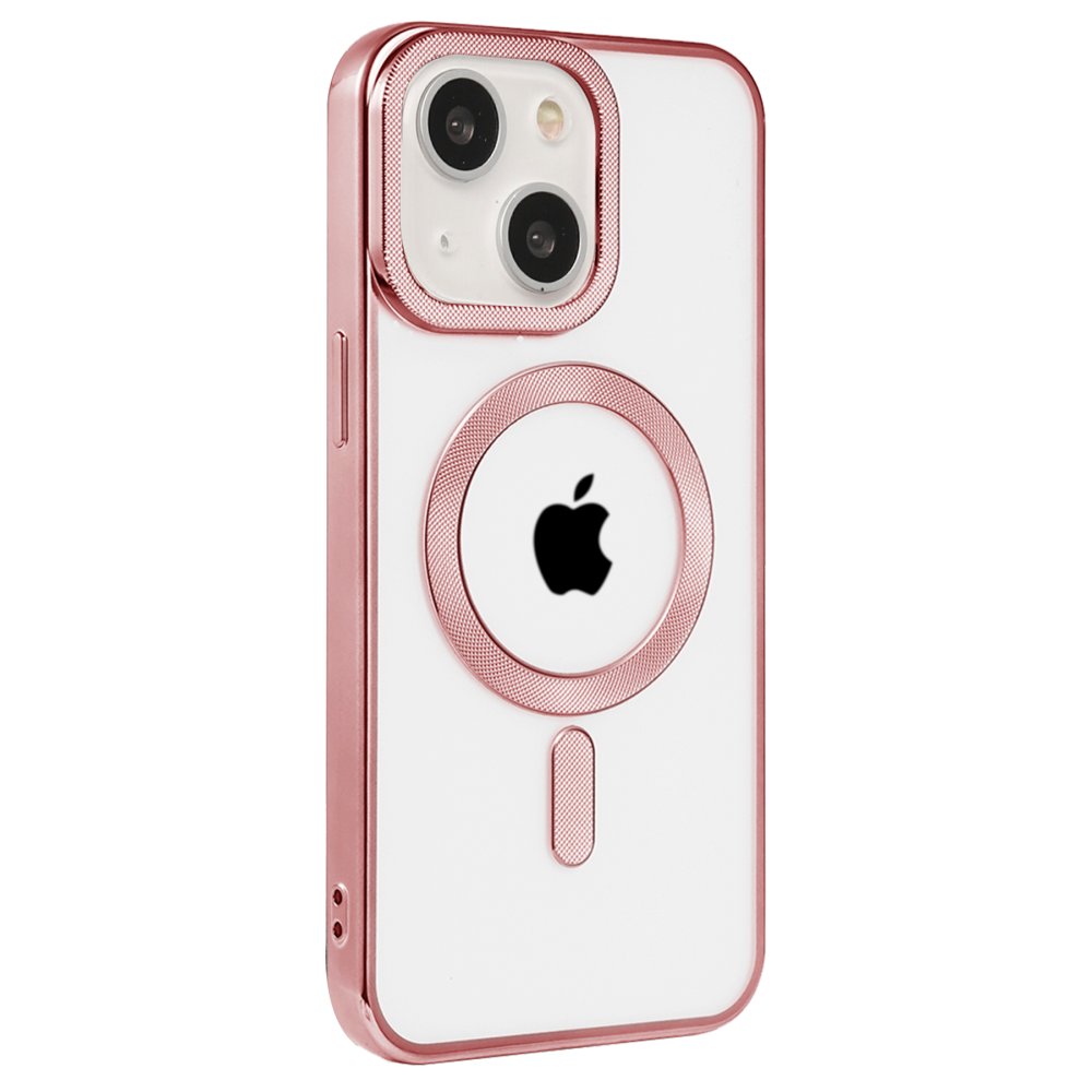 iPhone 15 Kılıf Kronos Magsafe Kapak - Rose Gold  iPhone 15 Kılıf Kronos Magsafe Kapak - Rose Gold