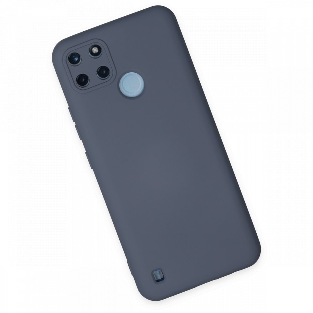 Realme C25Y Kılıf Nano içi Kadife Silikon - Gri Realme C25Y Kılıf Nano içi Kadife Silikon - Gri