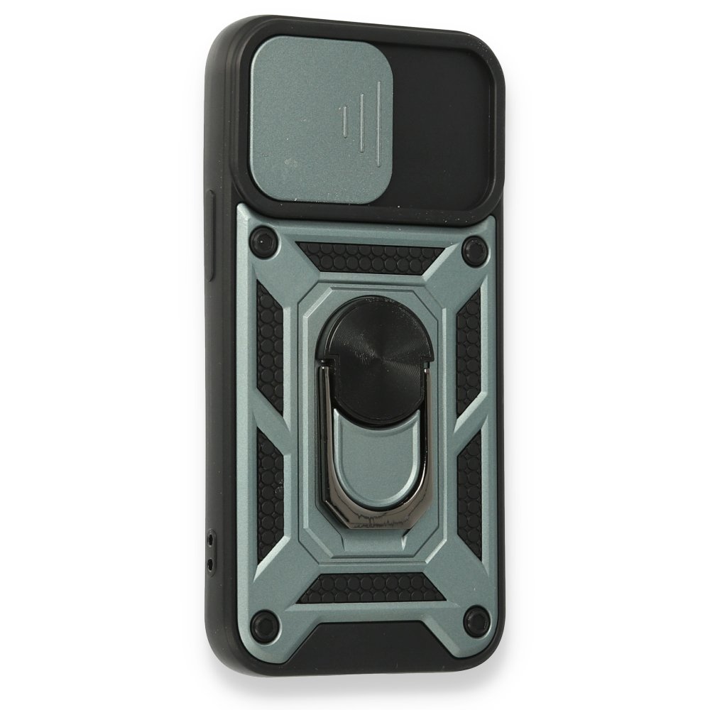 iPhone 11 Kılıf Pars Lens Yüzüklü Silikon - Yeşil iPhone 11 Kılıf Pars Lens Yüzüklü Silikon - Yeşil