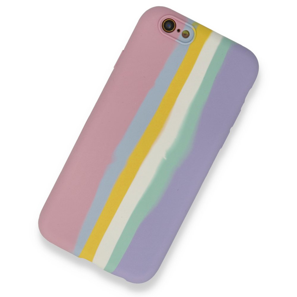 iPhone 6 Kılıf Ebruli Lansman Silikon - Pembe-Lila  iPhone 6 Kılıf Ebruli Lansman Silikon - Pembe-Lila