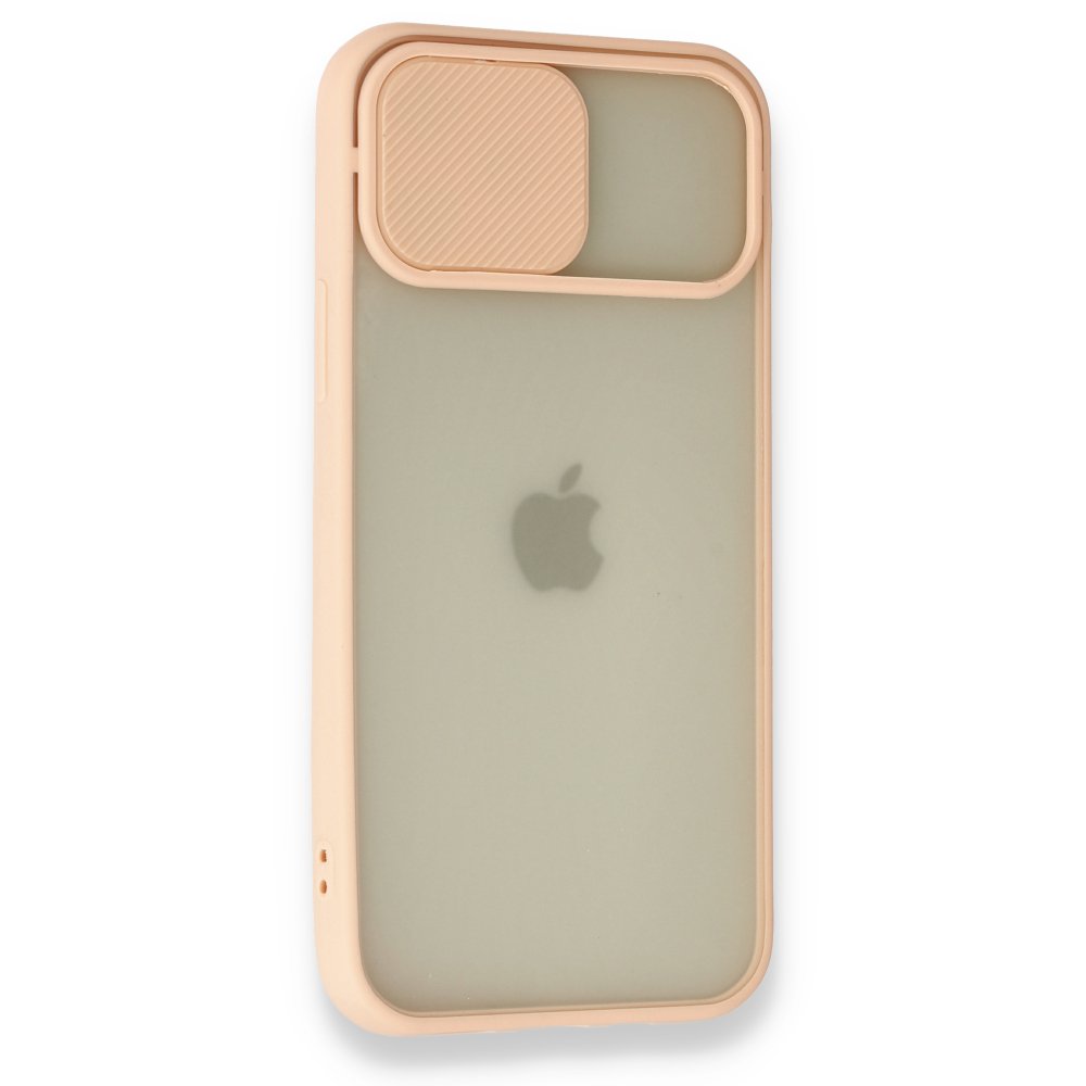 iPhone 12 Pro Kılıf Palm Buzlu Kamera Sürgülü Silikon - Pembe iPhone 12 Pro Kılıf Palm Buzlu Kamera Sürgülü Silikon - Pembe