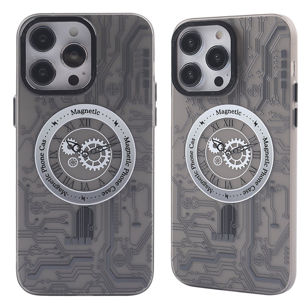  iPhone 14 Pro Max Kılıf Apollo Magneticsafe Desenli Kapak - Apollo Siyah - 1