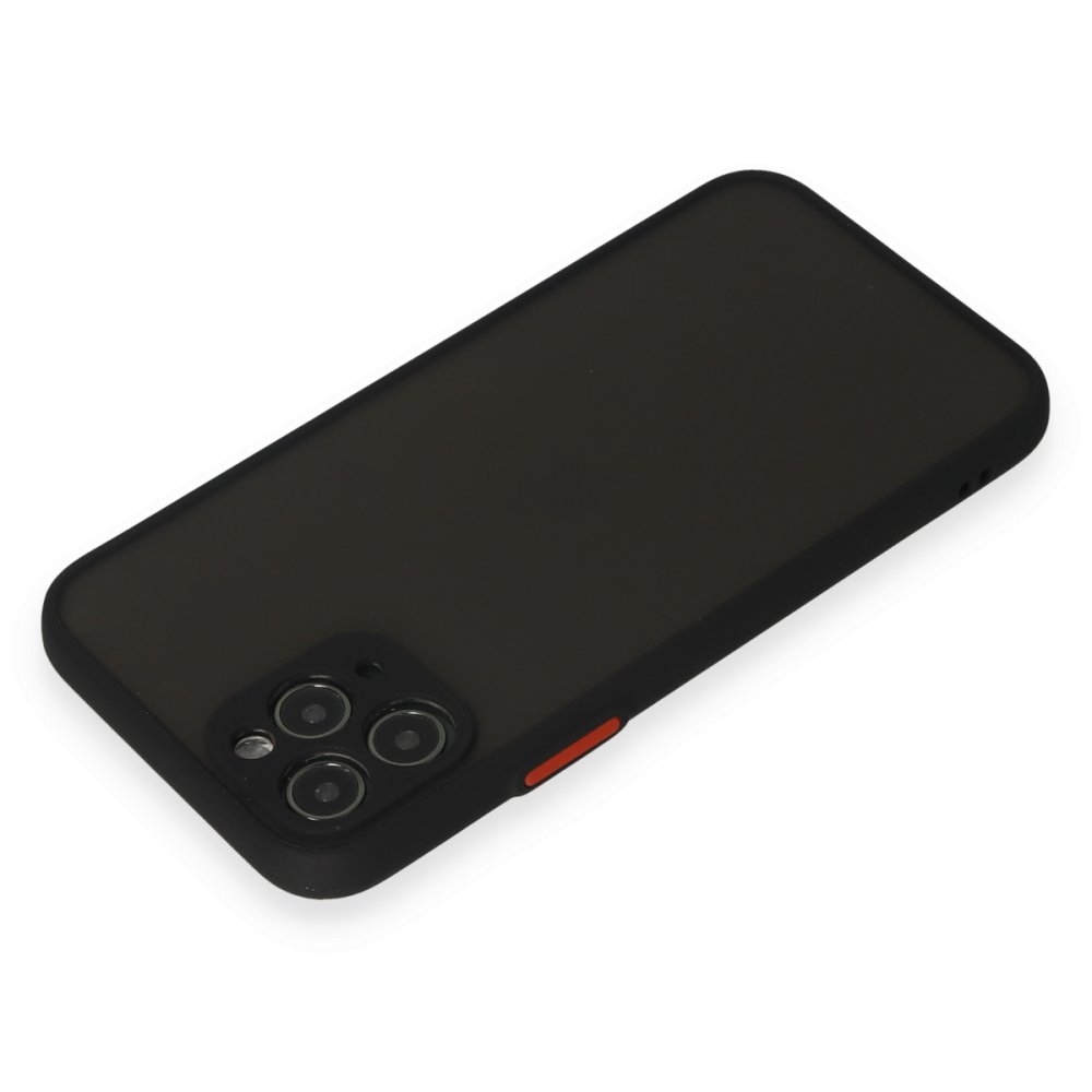  iPhone 11 Pro Kılıf Montreal Silikon Kapak - Siyah