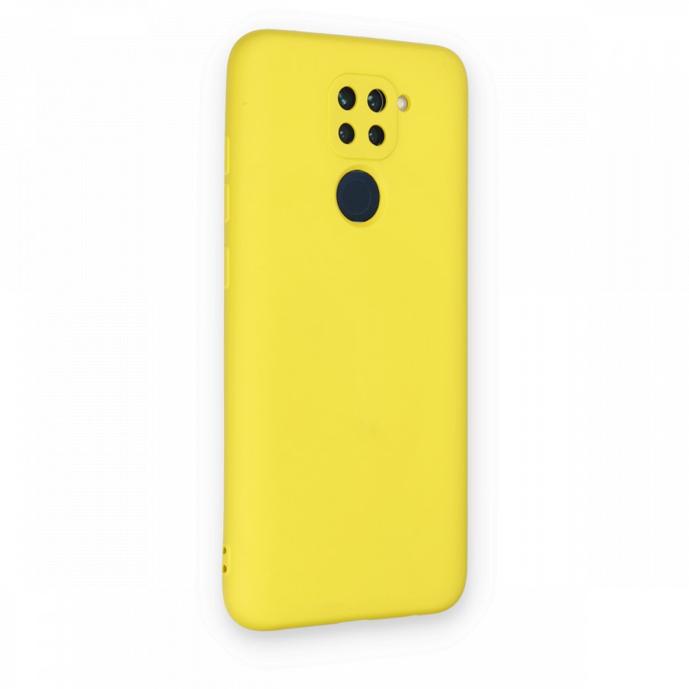 Redmi Note 9 Kılıf Nano içi Kadife Silikon - Sarı