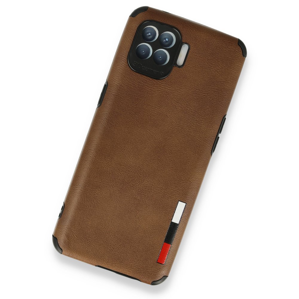 Oppo Reno 4 Lite Kılıf Loop Deri Silikon - Kahverengi Oppo Reno 4 Lite Kılıf Loop Deri Silikon - Kahverengi