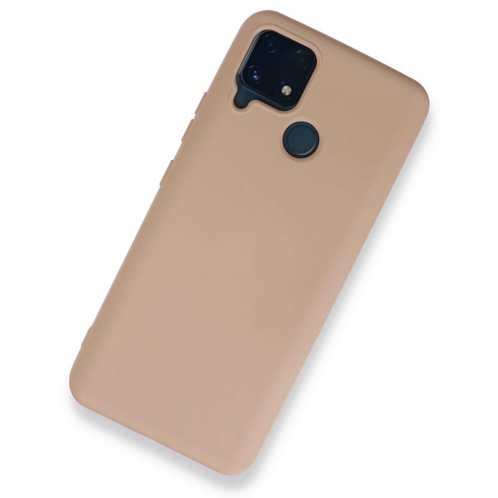  Realme C25s Kılıf Nano içi Kadife Silikon - Pudra