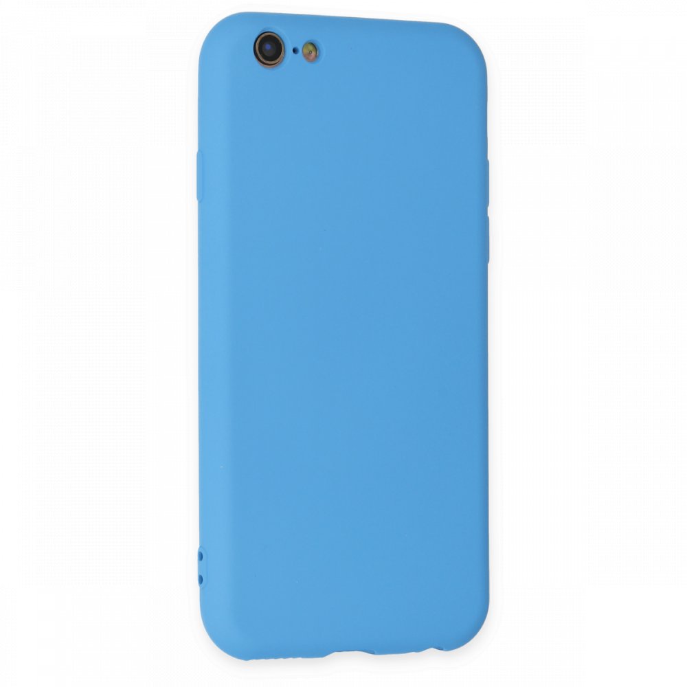  iPhone 6 Plus Kılıf Nano içi Kadife Silikon - Mavi