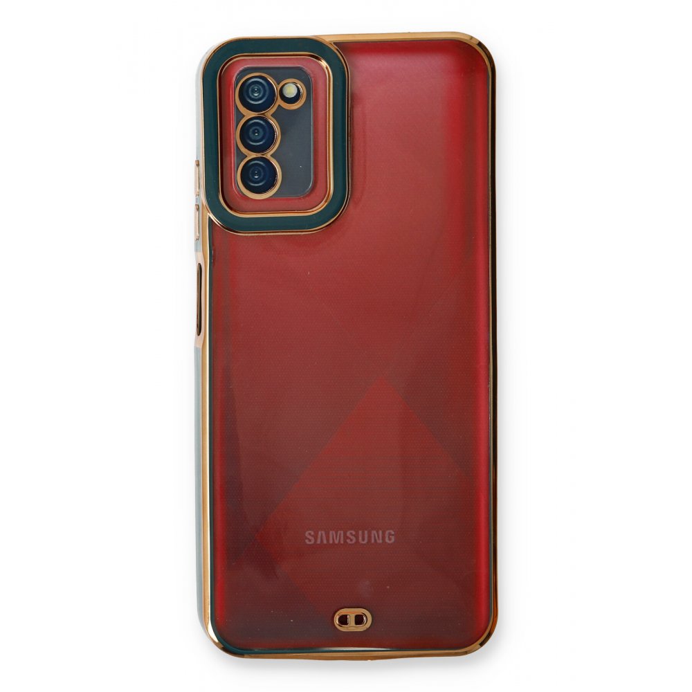  Samsung Galaxy A02S Kılıf Liva Lens Silikon - Yeşil
