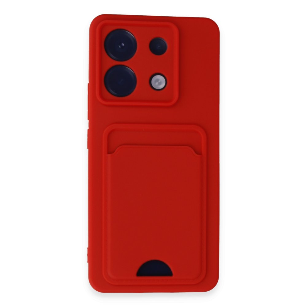 Redmi Note 13 Pro 5G Kılıf Kelvin Kartvizitli Silikon - Kırmızı