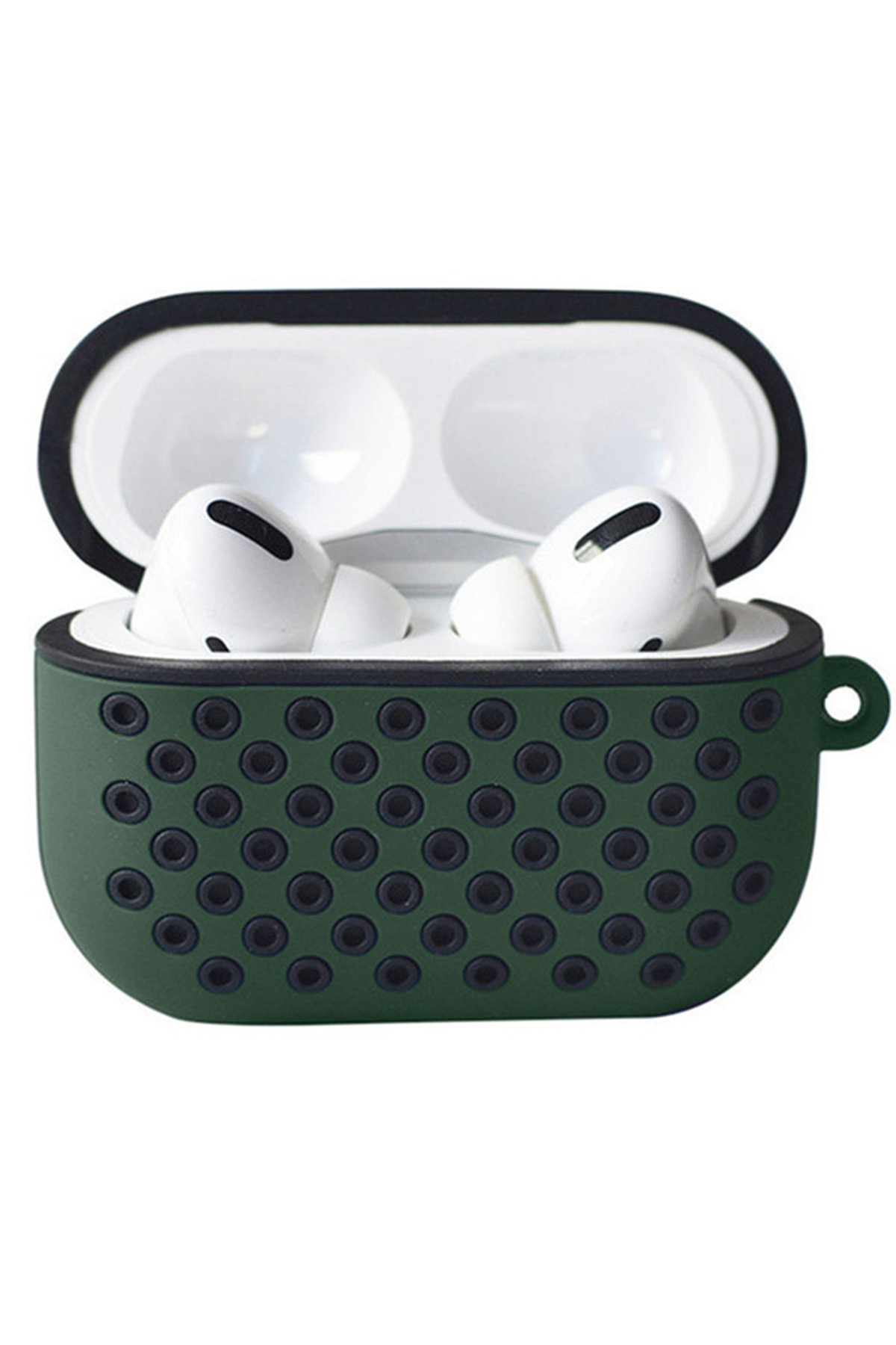 Airpods Pro (1.nesil) Spor Delikli Kılıf - Haki Yeşil-Siyah Airpods Pro (1.nesil) Spor Delikli Kılıf - Haki Yeşil-Siyah