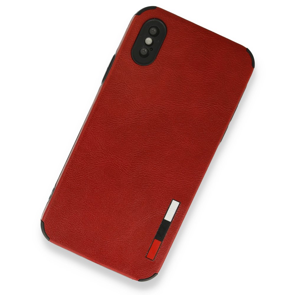 iPhone XS Kılıf Loop Deri Silikon - Kırmızı iPhone XS Kılıf Loop Deri Silikon - Kırmızı