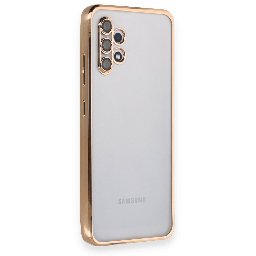  Samsung Galaxy A32 Kılıf Razer Lensli Silikon - Gold