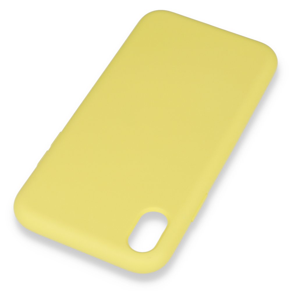  iPhone XR Kılıf Nano içi Kadife Silikon - Sarı