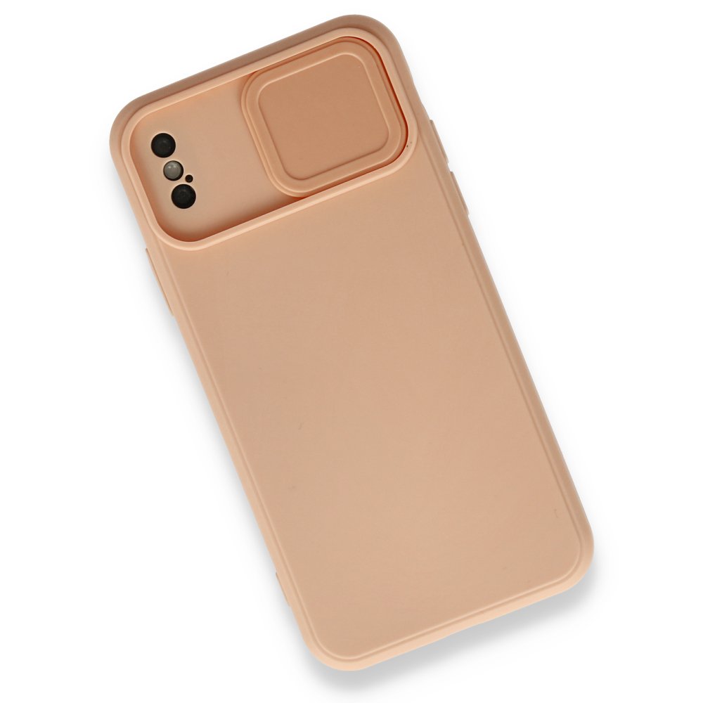 iPhone XS Kılıf Color Lens Silikon - Pudra iPhone XS Kılıf Color Lens Silikon - Pudra
