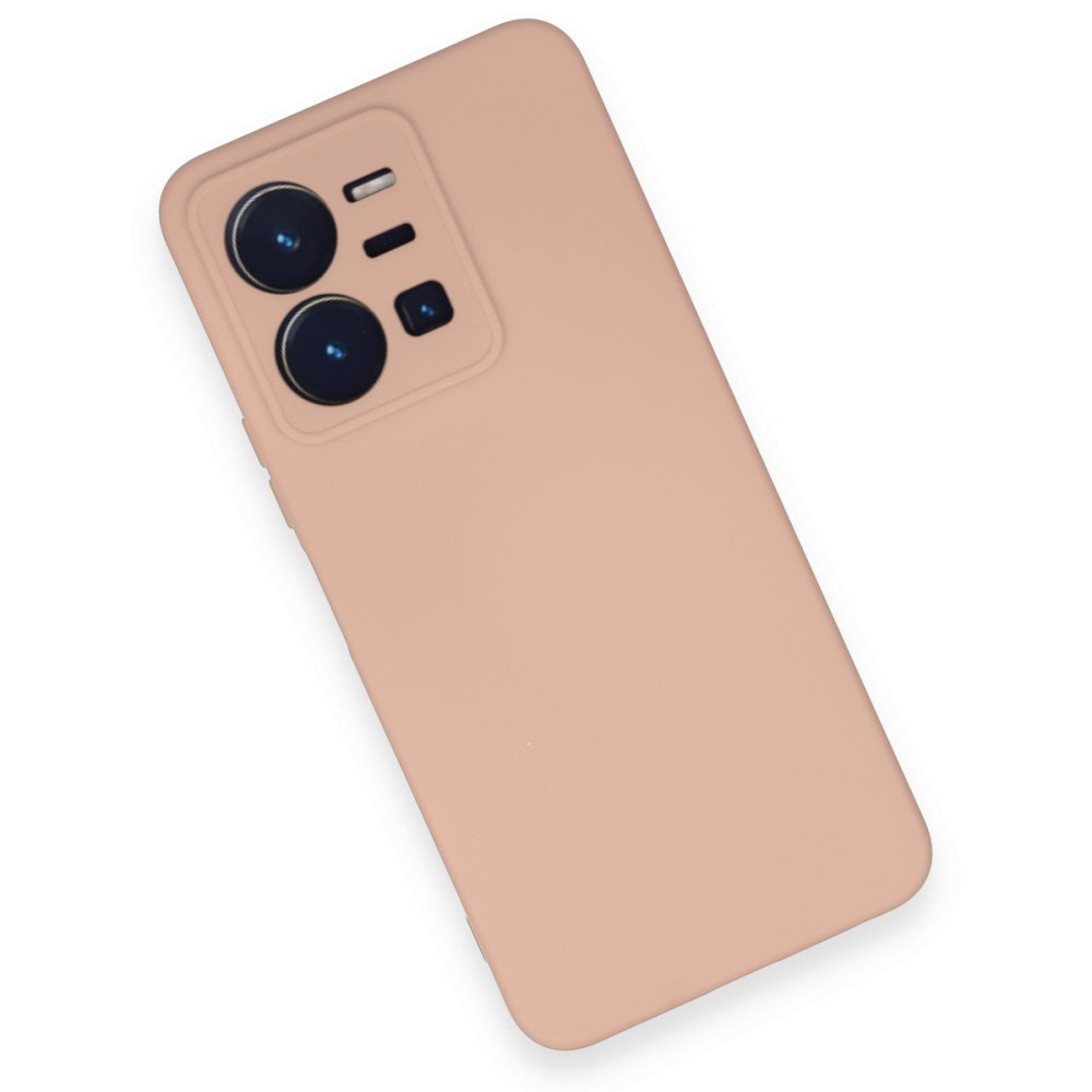 Vivo Y35 Kılıf Nano içi Kadife Silikon - Pudra Vivo Y35 Kılıf Nano içi Kadife Silikon - Pudra