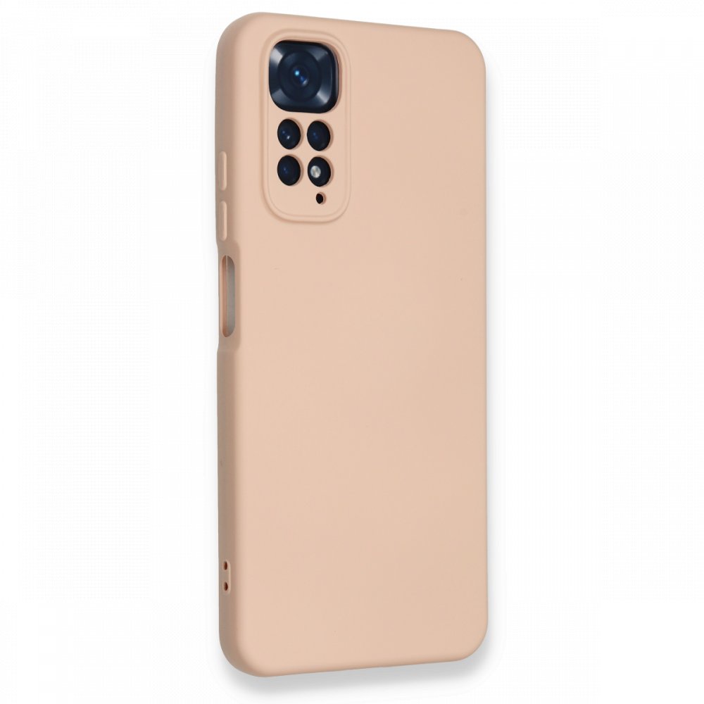 Redmi Note 11S Kılıf Nano içi Kadife Silikon - Pudra Redmi Note 11S Kılıf Nano içi Kadife Silikon - Pudra