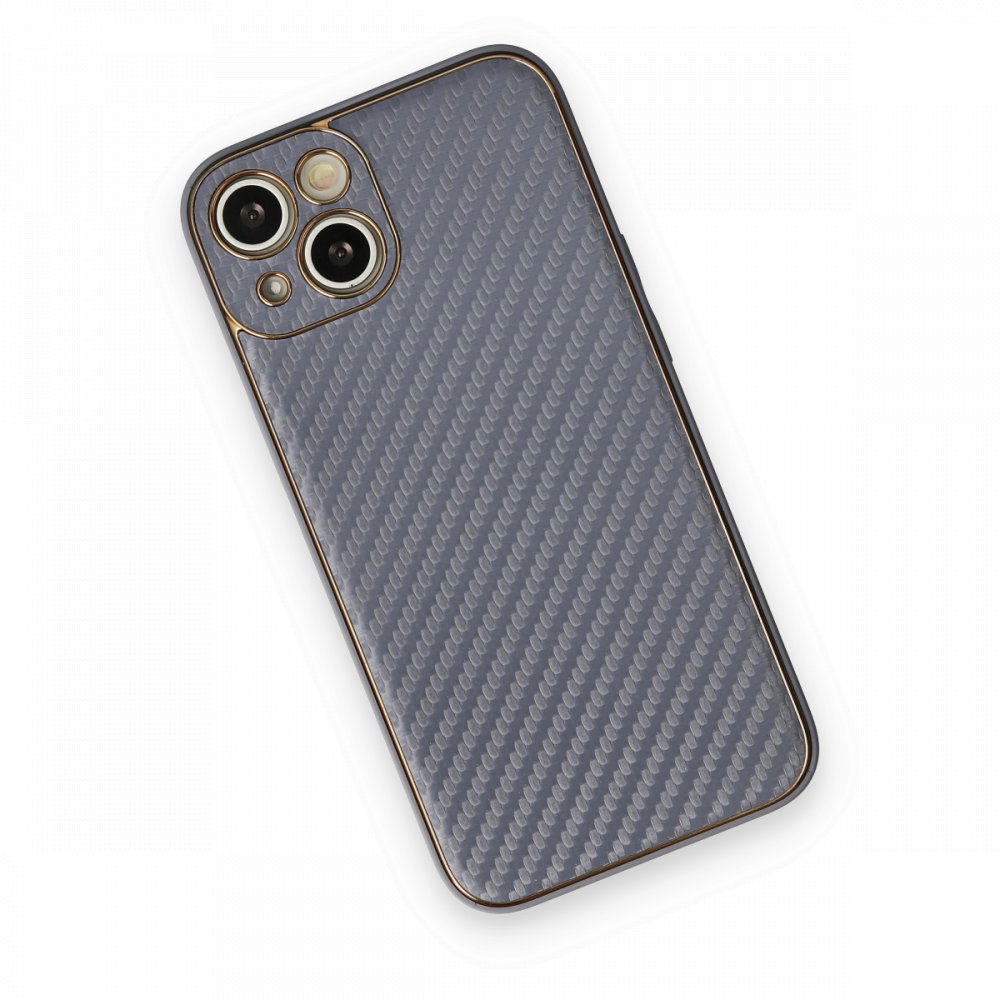 iPhone 13 Kılıf Coco Karbon Silikon - Gri iPhone 13 Kılıf Coco Karbon Silikon - Gri